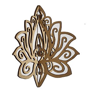 FLOR DE LOTUS COM ABA 3D