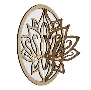 FLOR DE LOTUS NO ARO COM ABA E FURO 3D
