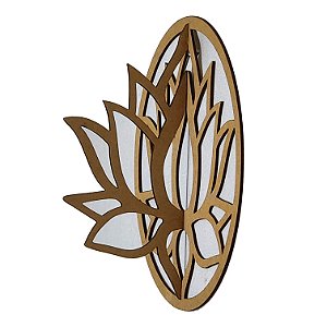 FLOR DE LOTUS NO ARO E ABA 3D