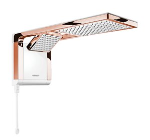 Chuveiro Eletrônico 220V /7800W Acqua Duo Ultra Branco Rose Gold - Lorenzetti