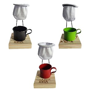Coador Café com Xícara Suporte Mariquinha