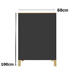 Cavalete Calçada Cardápio Lousa Preta 100x60cm Moldura Natural Gv Office