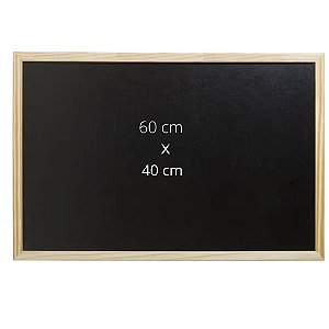 Quadro Negro 60x40cm Moldura Madeira Pinus GV Office
