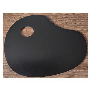Gode Paleta p/ Pintura em Formato Anatômico Oval Preto 30x23 cm