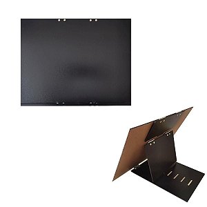 Prancheta p/ Desenho Portátil Premium A3 A4 Madeira Mdf Preto c/ 7 Inclinações 3mm - Gv Office