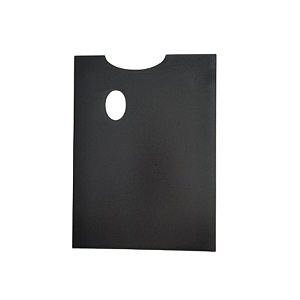 Gode Paleta p/ Pintura em Formato Retângular Anatômica Preta 22x30 cm