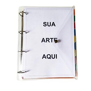 Caderno Fichário Universitário Argolado 96 Folhas 10 Divisórias Personalizado Universitário