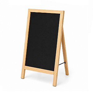 Cavalete Tripé de Calçada Lousa Preta 75x48cm para Cardápio e Propaganda Gv Office
