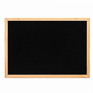 Quadro Negro Lousa 80x60 cm Moldura de Madeira para Escrever com Giz GV Office