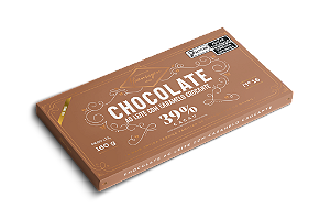 Barra de Chocolate Haenssgen Ao Leite com Caramelo Crocante 39% Cacau 320g