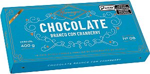 Barra de Chocolate Haenssgen Branco com Cranberry 400g