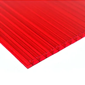 Chapa de Policarbonato Alveolar - Vermelho