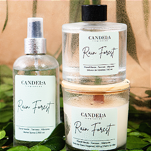 Kit Rain Forest (Vela, Difusor e Home Spray)