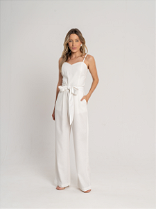 Macacão Linho Off White Adulto