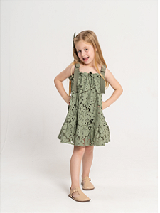 Vestido Rendas Verde Oliva