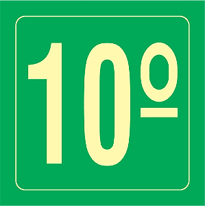 Placa Identificação Pavimento - 10º Andar - S17 14x14