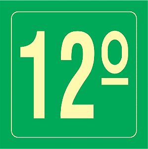 Placa Identificação Pavimento - 12º Andar - S17 14x14