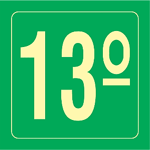 Placa Identificação Pavimento - 13º Andar - S17 14x14