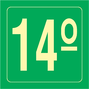 Placa Identificação Pavimento - 14º Andar - S17 14x14