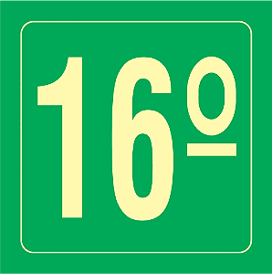 Placa Identificação Pavimento - 16º Andar - S17 14x14