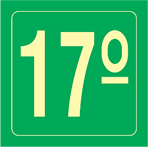 Placa Identificação Pavimento - 17º Andar - S17 14x14