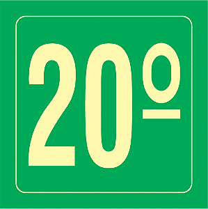 Placa Identificação Pavimento - 20º Andar - S17 14x14