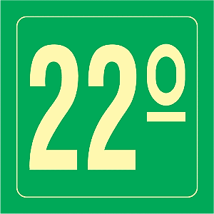 Placa Identificação Pavimento - 22º Andar - S17 14x14