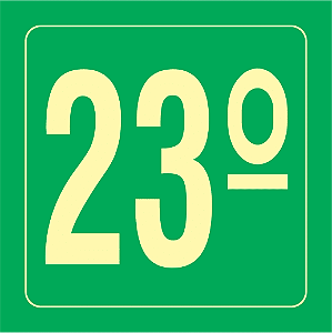Placa Identificação Pavimento - 23º Andar - S17 14x14