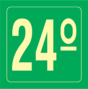 Placa Identificação Pavimento - 24º Andar - S17 14x14