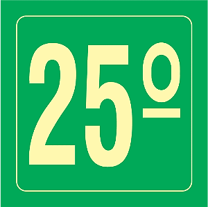 Placa Identificação Pavimento - 25º Andar - S17 14x14