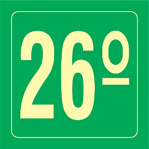 Placa Identificação Pavimento - 26º Andar - S17 14x14