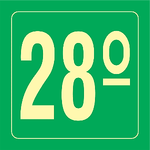 Placa Identificação Pavimento - 28º Andar - S17 14x14