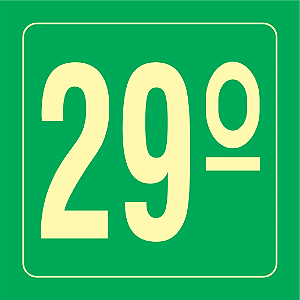 Placa Identificação Pavimento - 29º Andar - S17 14x14