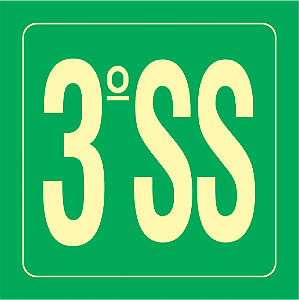 Placa Identificação Pavimento - 3º Ss - S17 14x14
