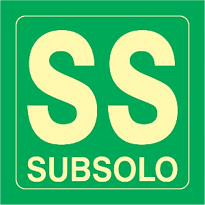 Placa Identificação Pavimento - Sub Solo - S17 14x14