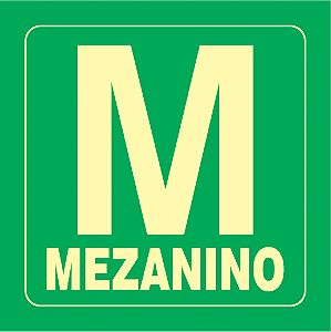 Placa Identificação Pavimento - Mezanino - S17 14x14