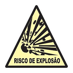 Placa Risco De Explosão A3 21x21x21