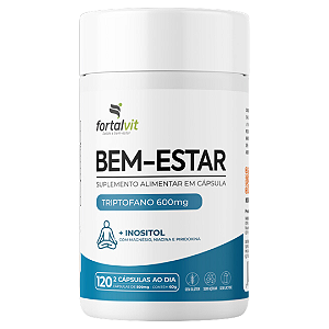BEM-ESTAR - Triptofano 600mg com Inositol e vitaminas, 120 Cápsulas