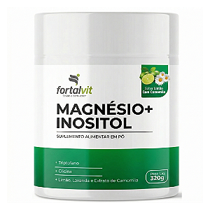 Magnésio + Inositol com Triptofano, Glicina e Taurina, Sabor Limão com Camomila