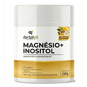 Magnésio + Inositol com Triptofano, Glicina e Taurina, Sabor Maracujá com Camomila