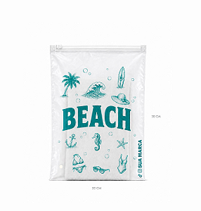 Saco ziplock trilho branco 20x30 Personalizado