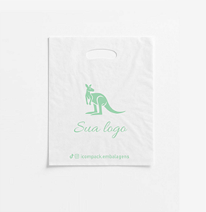 Sacola alça vazada 20x30 Personalizada (Brancas ou Pretas)