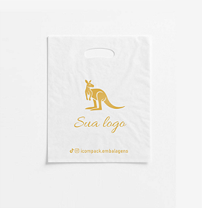 Sacola alça vazada 40x50 Personalizada (Branca ou Preta)