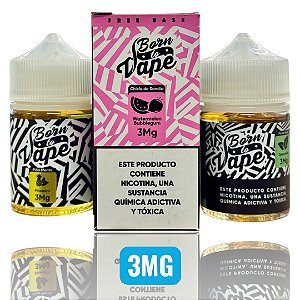 BORN TO VAPE (BTV) - 60ML 3MG - FREEBASE