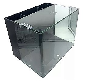 Aquario Ocean Tech 77l Vidro Curvo Lapidado com Sump e Tampa