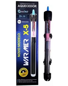 Aquecedor Termostato 25W Ocean Tech para Aquarios War Mer X-5 Modelo Novo