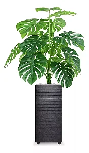Planta Artificial Costela De Adão Grande + Vaso Decorativo