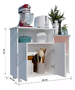 Aparador Bancada Estante Balcão Cozinha Base Microondas