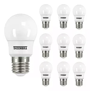 Lâmpada Bolinha Led Tkl 30 4,9w E27 Taschibra Kit C/10 Peças Cor Da Luz Fria (6500k) 110v/220v