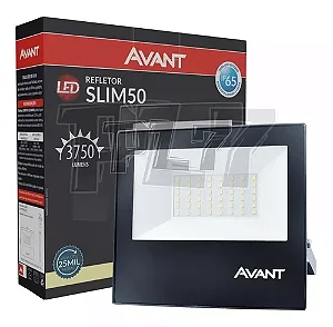 Refletor Led Slim 50w Bivolt Branco Morno 4000k Avant Cor da carcaça Preto Cor da luz Branco-neutro 110V/220V